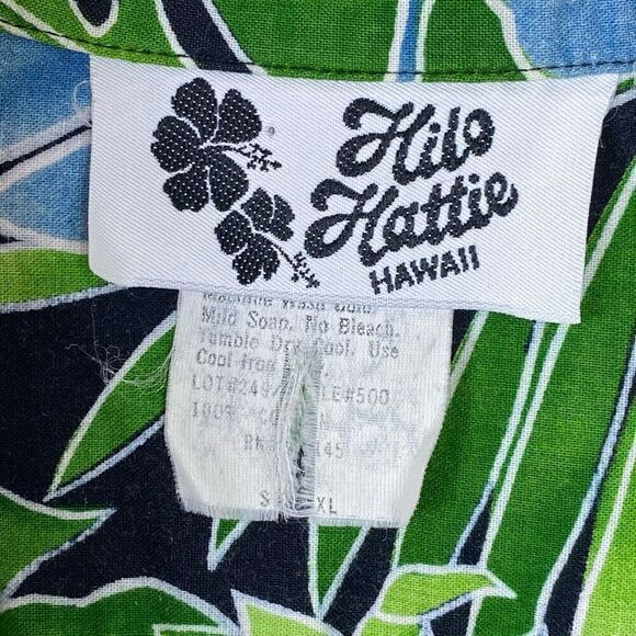 Hilo Hattie Men’s Black Colorful Pineapple Floral Hawaiian Button Up Shirt XL - Picture 3 of 4